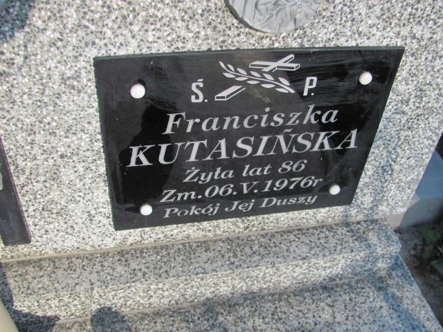 Franciszka Kutasińska Opatów - Grobonet - Wyszukiwarka osób pochowanych