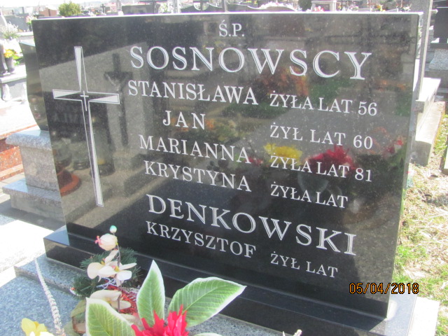 Krystyna Sosnowska 1936 Opatów - Grobonet - Wyszukiwarka osób pochowanych