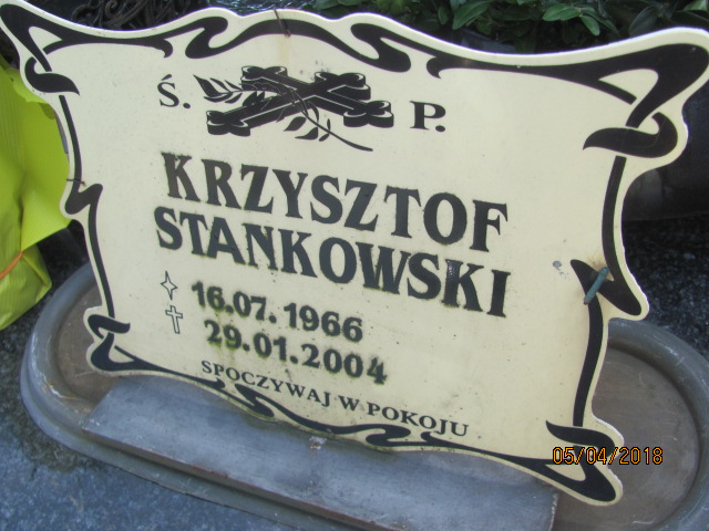 Krzysztof Stankowski 1966 Opatów - Grobonet - Wyszukiwarka osób pochowanych