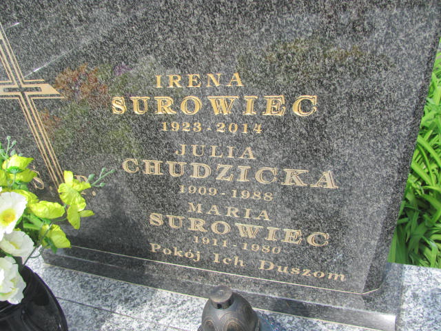 Irena Surowiec 1922 Opatów - Grobonet - Wyszukiwarka osób pochowanych